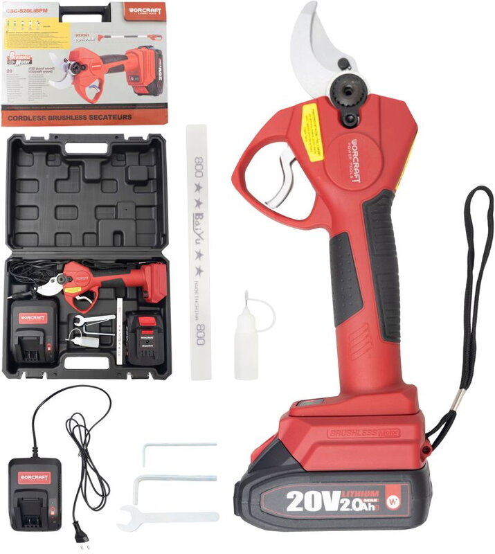 Nožnice Worcraft CSC-S20LiBP ShareSYS, 20V Li-Ion, záhradné, akumulátorové, na konáre, cut.35 mm, s príslušenstvom Nožnice Worcraft CSC-S20LiBP ShareSYS, 20V Li-Ion, záhradné, akumulátorové, na konáre, cut.35 mm, s príslušenstvom