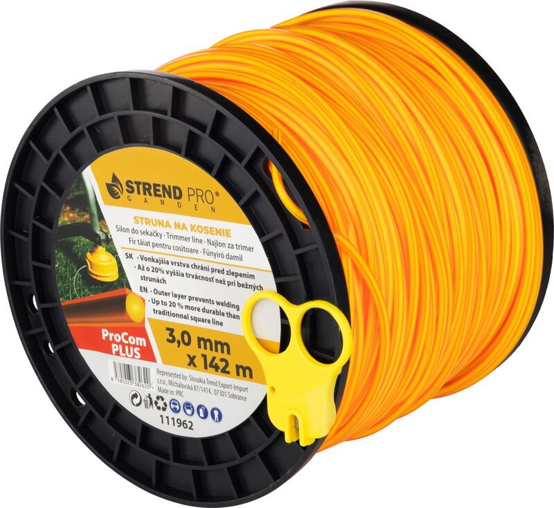 Silon na kosenie Strend Pro ProCom 3,0 mm, hranatý, Spool 142 m