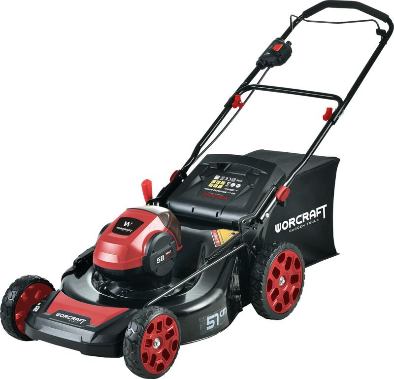 Kosačka Worcraft CLM-S58LiB ShareSYS, 58V, Li-Ion, 508 mm, 60 lit., bezuhlíková Kosačka Worcraft CLM-S58LiB ShareSYS, 58V, Li-Ion, 508 mm, 60 lit., bezuhlíková