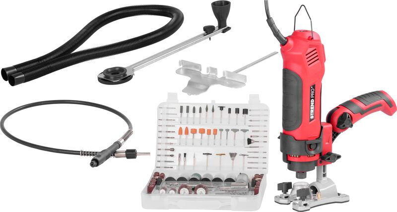 Fréza Strend Pro, 550W, multifunkčná, sada 287 ks Fréza Strend Pro, 550W, multifunkčná, sada 287 ks