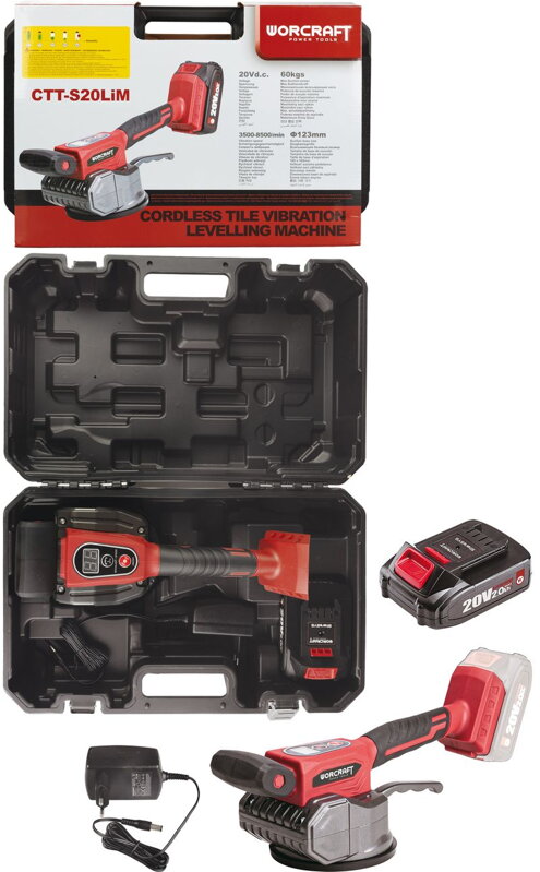 Prísavka Worcraft CTT-S20LiM, vibračná 20V, ShareSYS, v kufríku Prísavka Worcraft CTT-S20LiM, vibračná 20V, ShareSYS, v kufríku