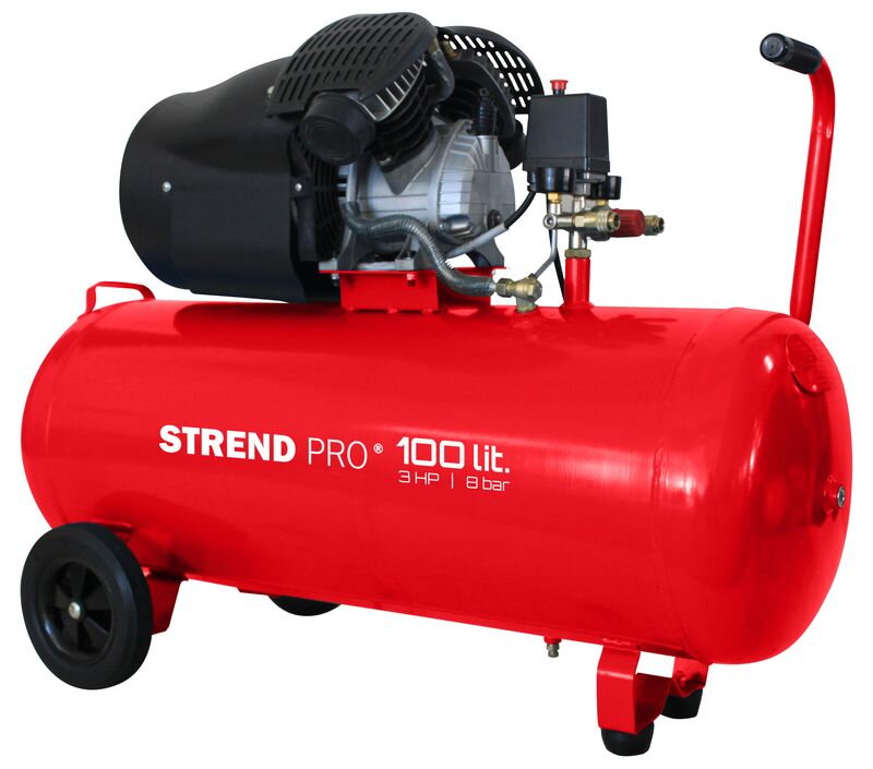 Kompresor Strend Pro HSV-100-08, 2,2 kW, 100 litrov, dvojpiestový Kompresor Strend Pro HSV-100-08, 2,2 kW, 100 litrov, dvojpiestový