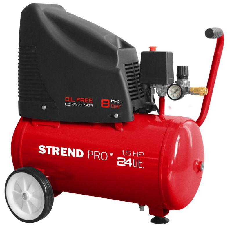 Kompresor Strend Pro OF1524, bezolejový, 1,1 kW, 24 litrov Kompresor Strend Pro OF1524, bezolejový, 1,1 kW, 24 litrov