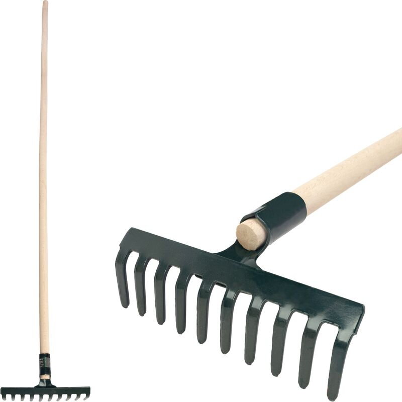 Hrable záhradné 10-zubé, oceľové, s drevenou násadou 160 cm Hrable záhradné 10-zubé, oceľové, s drevenou násadou 160 cm
