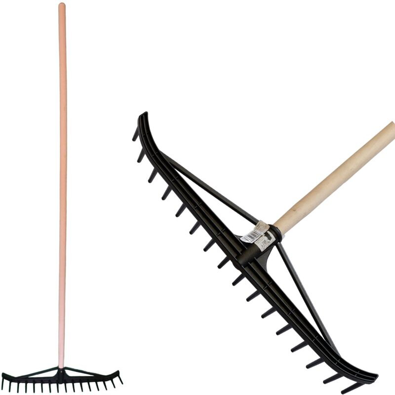 Hrable na seno Longbow, 16-zubé, plastové, s drevenou násadou Hrable na seno Longbow, 16-zubé, plastové, s drevenou násadou