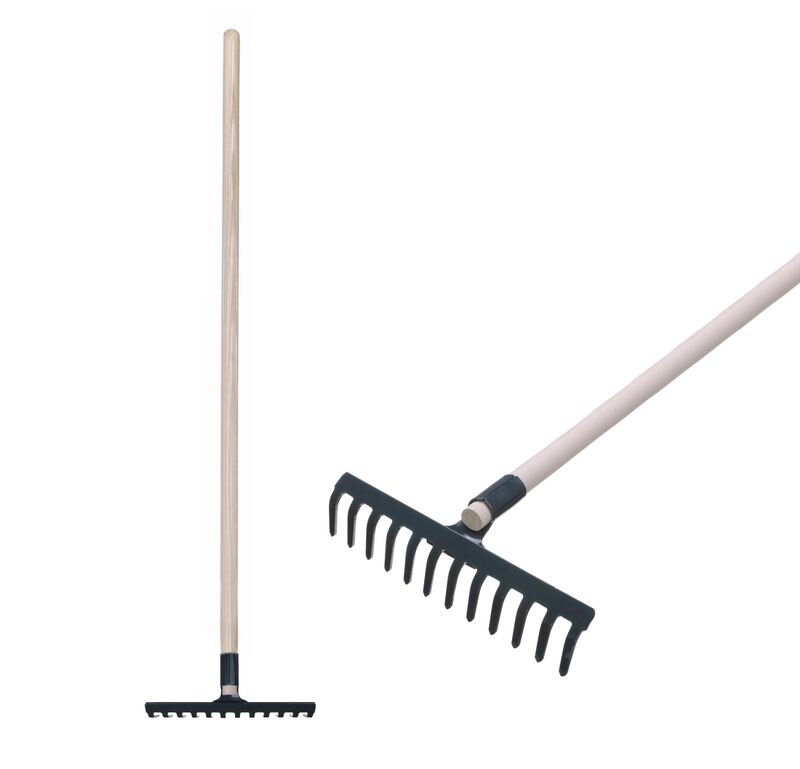 Hrable záhradné 12-zubé, oceľové, s drevenou násadou 160 cm Hrable záhradné 12-zubé, oceľové, s drevenou násadou 160 cm