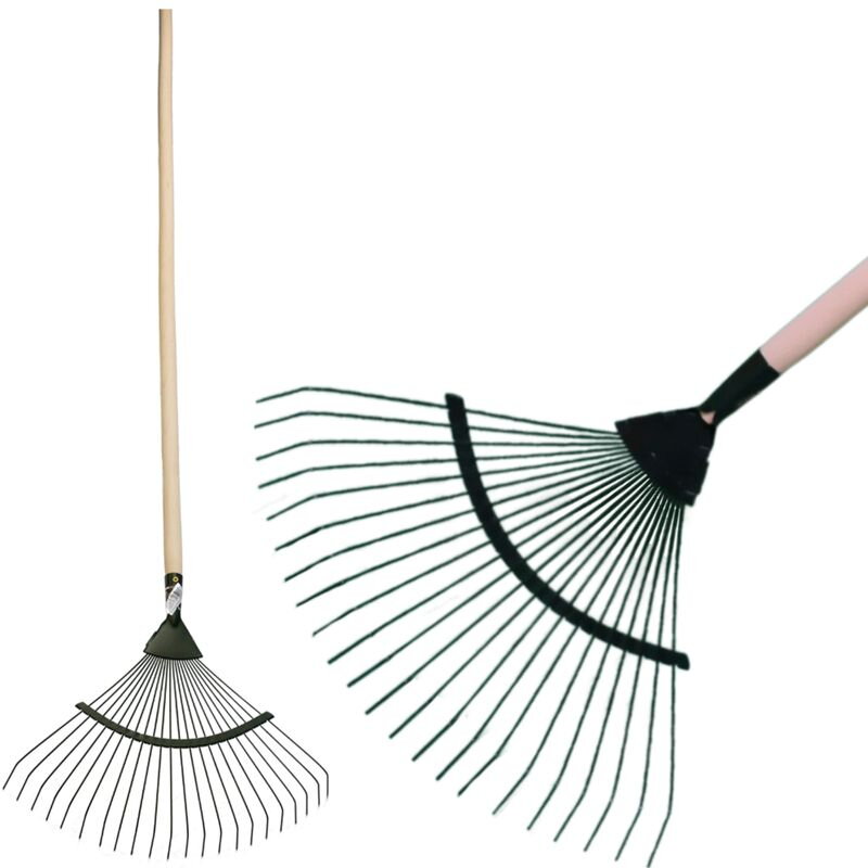 Hrable na lístie 22-zubé, 45 cm, vejárové, s drevenou násadou Hrable na lístie 22-zubé, 45 cm, vejárové, s drevenou násadou