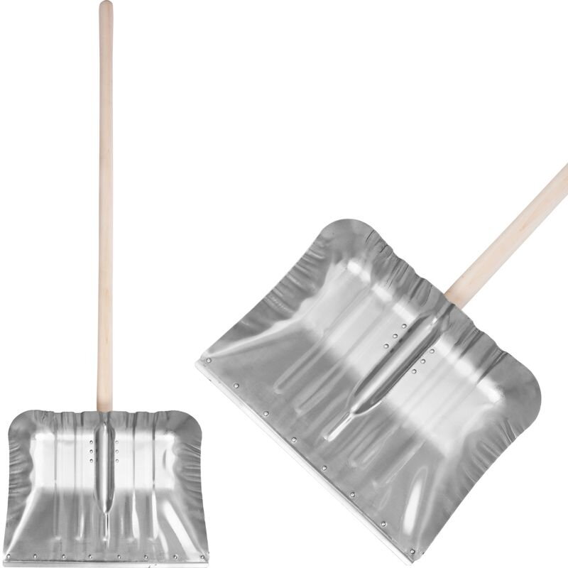 Odhrňovač KOVOS Alu 490x370 mm, lopata na sneh, drevená násada