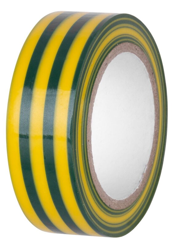 Izolačná páska zelenožltá, 19 mm x 10 m, PVC, do 600 V Izolačná páska zelenožltá, 19 mm x 10 m, PVC, do 600 V