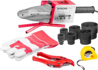 Polyfúzna zváračka Strend Pro PPR 63B, 1500 W, 20–63 mm, 14-dielna sada Polyfúzna zváračka Strend Pro PPR 63B, 1500 W, 20–63 mm, 14-dielna sada