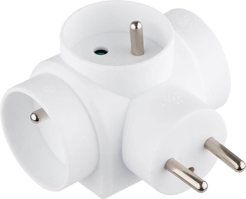 Zásuvka Strend Pro, rozbočovacia, biela, 3x 16 A Zásuvka Strend Pro, rozbočovacia, biela, 3x 16 A