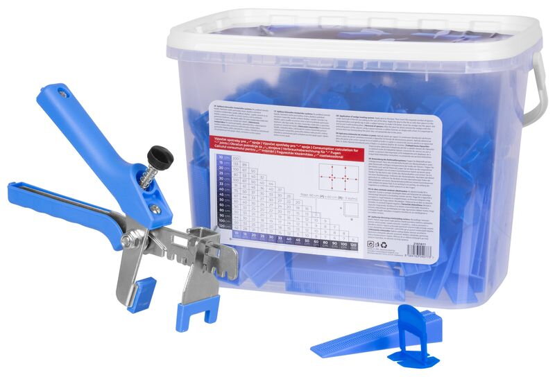Sada nivelačná LS520 StarterKIT, 100x 2 mm medzerník, 100x klinok, kliešte Sada nivelačná LS520 StarterKIT, 100x 2 mm medzerník, 100x klinok, kliešte