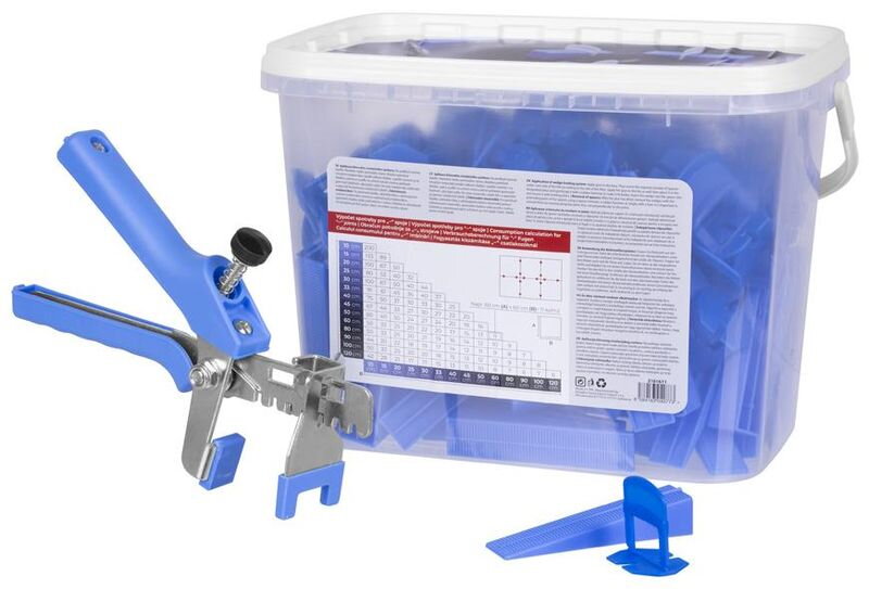 Sada nivelačná LS520 StarterKIT, 100x 2 mm medzerník, 100x klinok, kliešte
