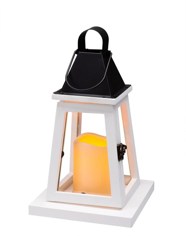 Lampáš MagicHome LW8823, 33 cm, LED, drevený, vintage štýl Lampáš MagicHome LW8823, 33 cm, LED, drevený, vintage štýl