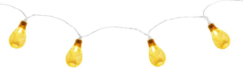 Vianočné osvetlenie reťaz Lantern Ball, 10 LED, zlatá, na batérie Vianočné osvetlenie reťaz Lantern Ball, 10 LED, zlatá, na batérie