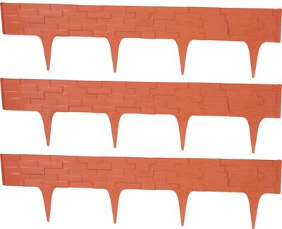 Plastový obrubník StonePalisade 2,38 m, terakota, bal. 3 ks, UV Plastový obrubník StonePalisade 2,38 m, terakota, bal. 3 ks, UV