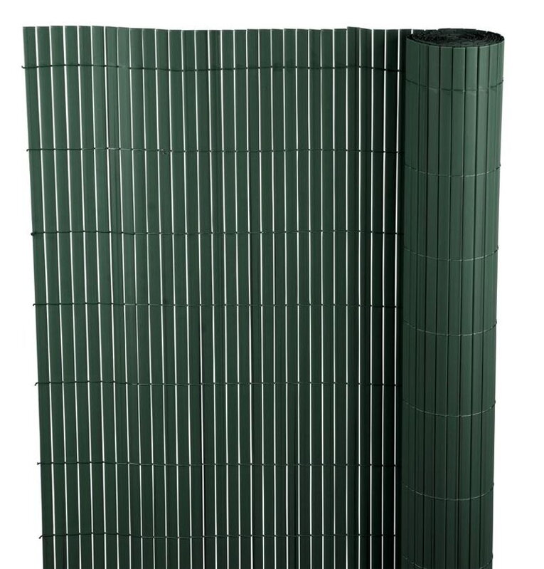 Umelý bambusový plot PVC, 1x3 m, zelený, UV