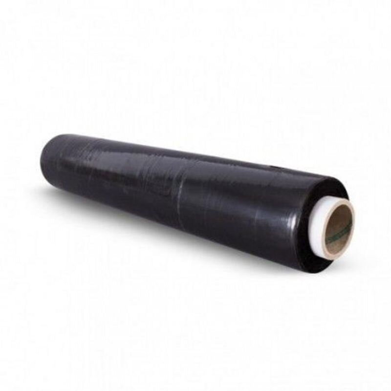 Strečová fólia 500 mm × 115 m, čierna, baliaca, 23 µm