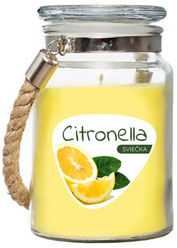 Sviečka proti komárom Citronella, repelentná, v skle, 140 g, 85x105 mm Sviečka proti komárom Citronella, repelentná, v skle, 140 g, 85x105 mm