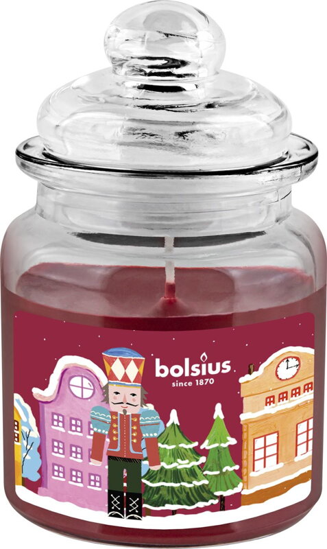 Vonná sviečka Bolsius Big Jar, Luskáčik, pečené jablko a škorica, 32 hodín Vonná sviečka Bolsius Big Jar, Luskáčik, pečené jablko a škorica, 32 hodín