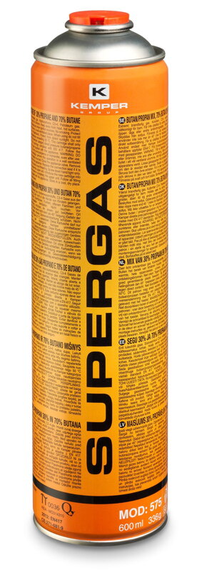 Kartuš KEMPER 575, 600 ml, 330 g, SUPERGAS, Propán-Bután Kartuš KEMPER 575, 600 ml, 330 g, SUPERGAS, Propán-Bután
