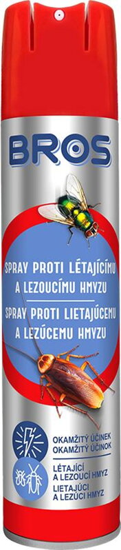 Sprej proti lietajúcemu a lezúcemu hmyzu Bros, 400ml
