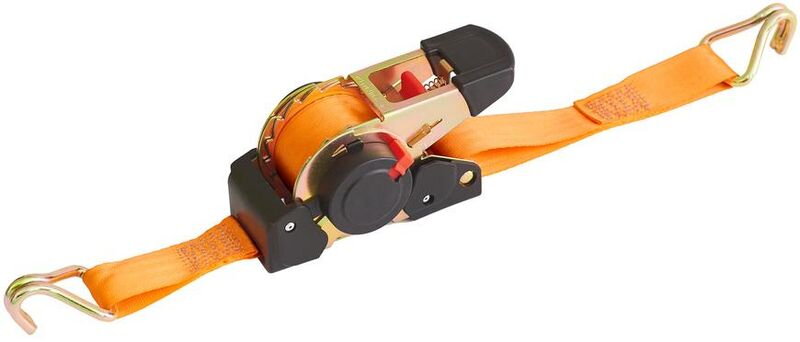 Popruh upínací Strend Pro 38 mm, samonavíjací pás s račňou, 4 m