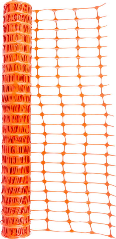 Plastová vyznačovacia sieťka, 1 m x 50 m, oranžová, HDPE