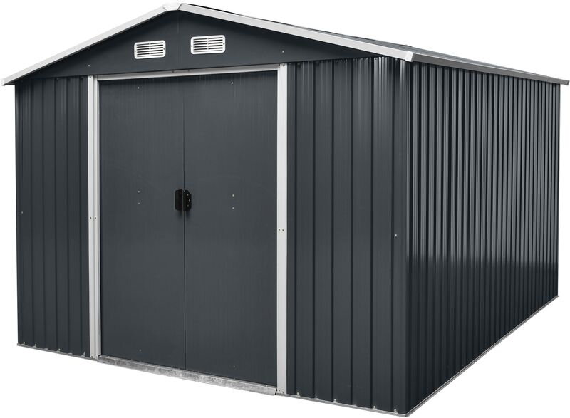 Záhradný domček Strend Pro, plech, antracit, 291x291x214 cm