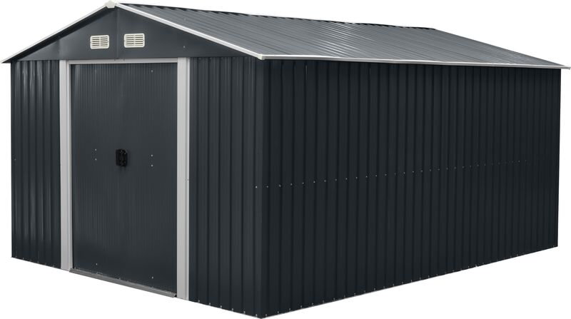 Domček Strend Pro, záhradný, plech, antracit, 301x367x214 cm Domček Strend Pro, záhradný, plech, antracit, 301x367x214 cm