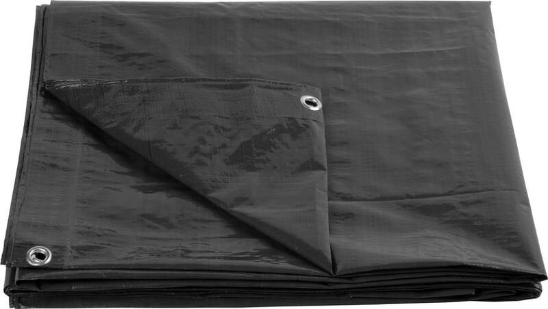 Nepremokavá krycia plachta Tarpaulin 10x15 m, 200 g/m², antracit, s okami