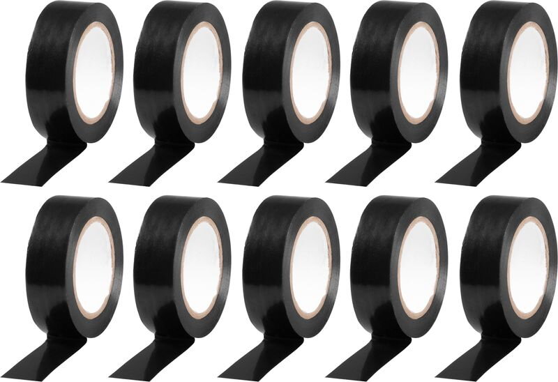 Izolačná páska 19 mm x 10 m, čierna, PVC, balenie 10 ks Izolačná páska 19 mm x 10 m, čierna, PVC, balenie 10 ks