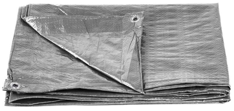Nepremokavá krycia plachta Medium 5x8 m, 100 g/m², strieborná, s okami Nepremokavá krycia plachta Medium 5x8 m, 100 g/m², strieborná, s okami