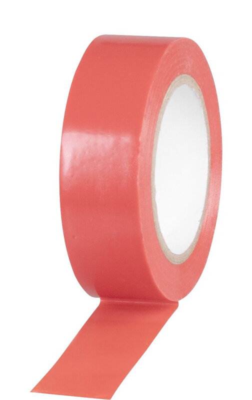 Páska Strend Pro, 19 mm, L-10 m, max. 80°C, 600V, červená, izolačná, lepiaca, PVC, bal. 10 ks