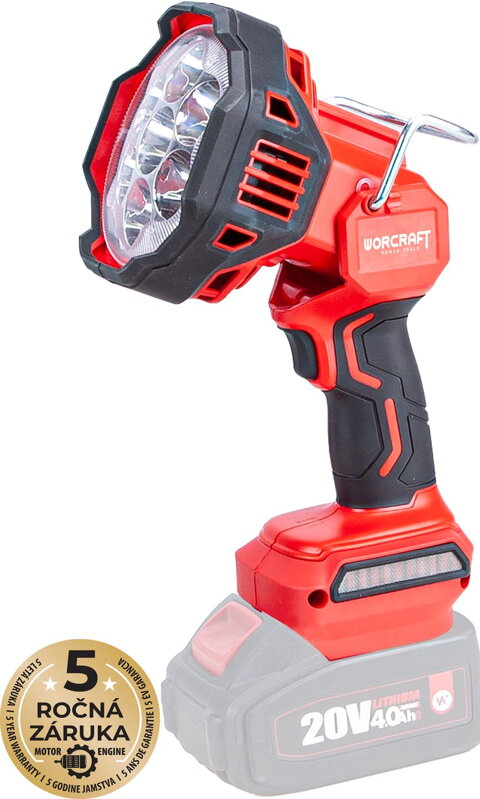 Reflektor Worcraft CLED-S20Li-30WB ShareSYS, 20V Li-ion, ručný, 30 W, 1100/2000/3000 lm