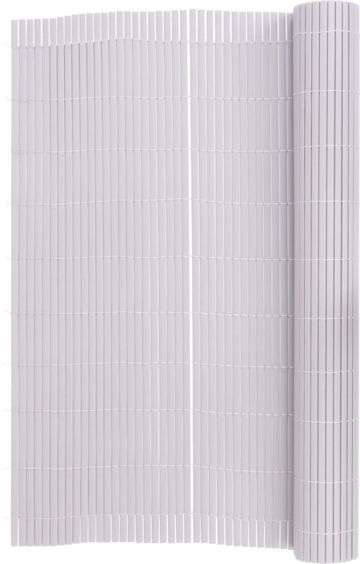 Umelý bambusový plot PVC 900 mm, svetlá sivá, 3 m, UV ochrana