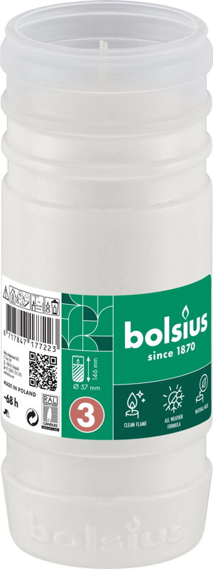 Náplň do kahanca Bolsius Gravelight RP3, 68 h, 57x146 mm, parafín Náplň do kahanca Bolsius Gravelight RP3, 68 h, 57x146 mm, parafín