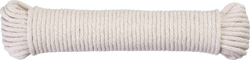 Šnúra na prádlo Cloth-Line, 20 m/4 mm, biela, bavlna
