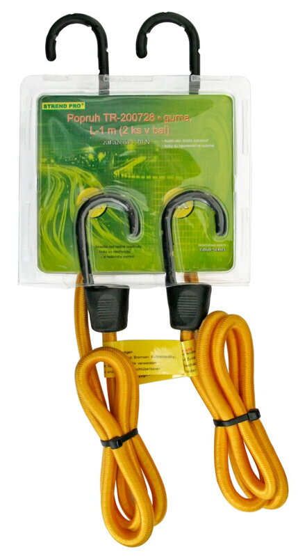 Guma upínacia Strend Pro LB344, 8 mm, 2×100 cm, oceľový háčik Guma upínacia Strend Pro LB344, 8 mm, 2×100 cm, oceľový háčik