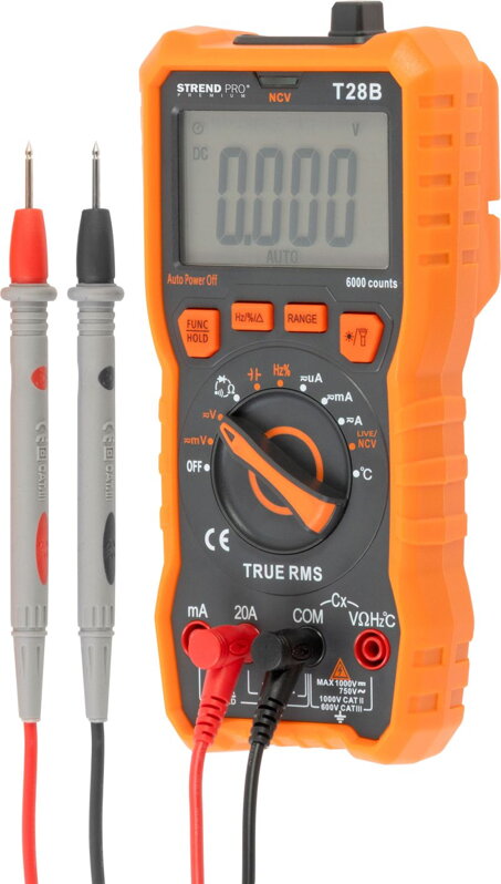 Multimeter Strend Pro Premium, digitalný, 1000A, 20A, 4xAAA