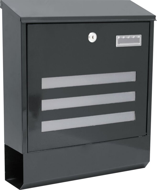 Schránka LINEA, 35x11,5x41,5 cm, poštová, antracit