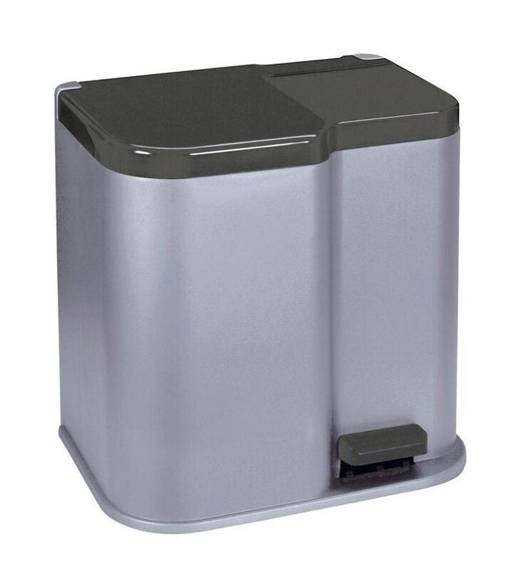 Kôš na odpad Curver DUO BIN 21L, strieborný/čierny