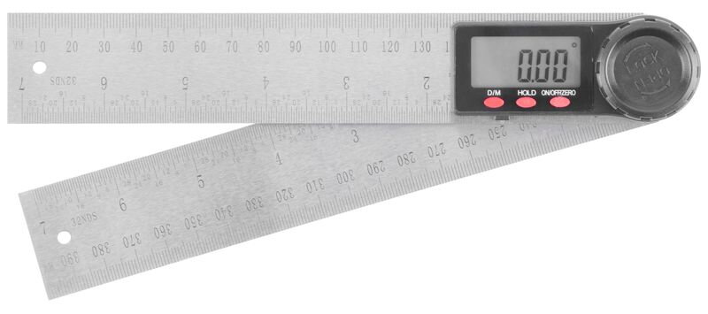 Pravítko Strend Pro, digitálne, uhlové 200 mm, nerezové, INOX, uholník Pravítko Strend Pro, digitálne, uhlové 200 mm, nerezové, INOX, uholník