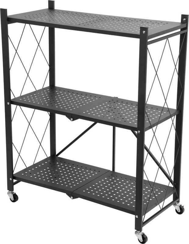 Regál Racks RAW3T – kovový, 3 police, 87x72x34 cm, 50 kg/polica, na kolieskach Regál Racks RAW3T – kovový, 3 police, 87x72x34 cm, 50 kg/polica, na kolieskach