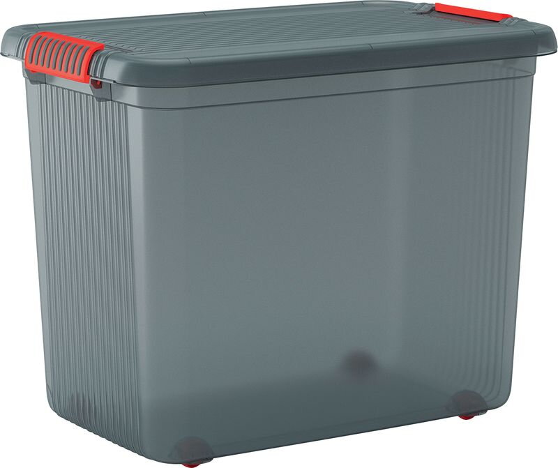 Box s vekom KIS K Latch XXL, sivý/oranžový, 39×59×45 cm Box s vekom KIS K Latch XXL, sivý/oranžový, 39×59×45 cm