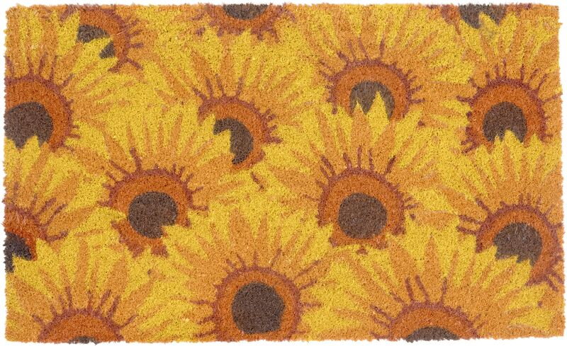 Rohožka MagicHome, pred dvere, Sunflowers, kokos/pvc, 45x75 cm