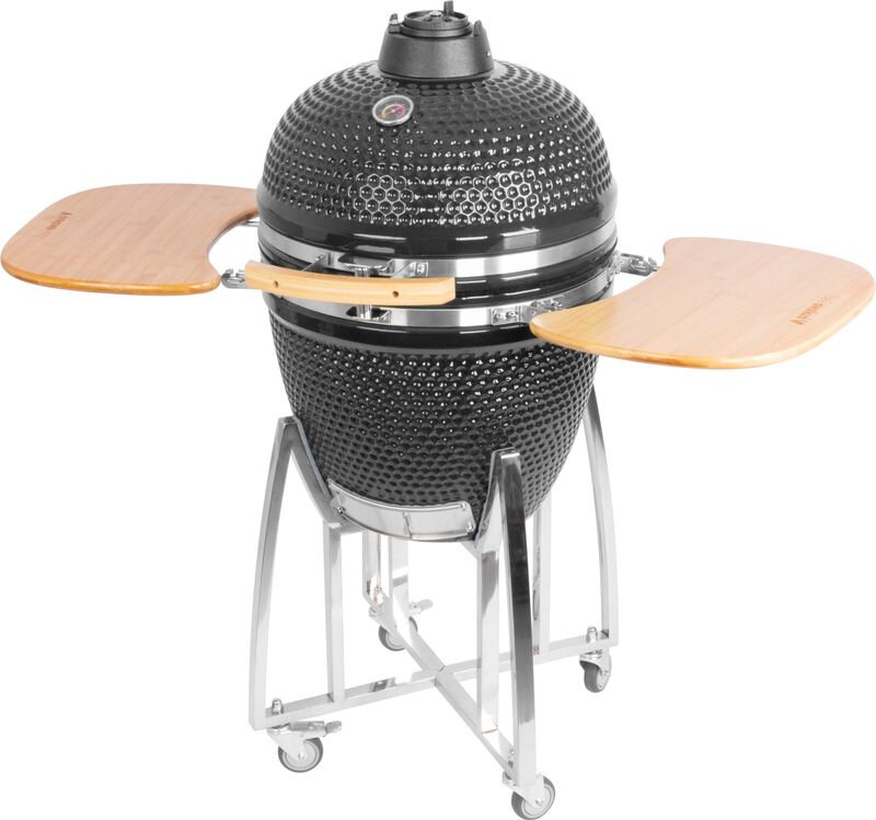 Gril Strend Pro Kamado Egg 21", priemer 46,7 cm, gril výška 91 cm, čierny, 130x73x122 cm Gril Strend Pro Kamado Egg 21", priemer 46,7 cm, gril výška 91 cm, čierny, 130x73x122 cm