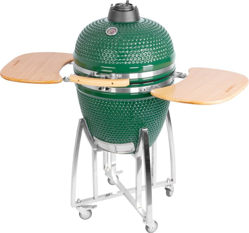 Gril Strend Pro Kamado Egg 21", priemer 46,7 cm, gril výška 91 cm, zelený, 130x73x122 cm Gril Strend Pro Kamado Egg 21", priemer 46,7 cm, gril výška 91 cm, zelený, 130x73x122 cm