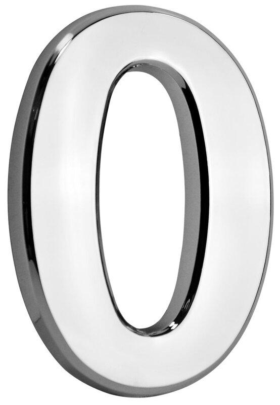 Číslo na dom MagicHome 0 – strieborné, 70x100 mm Číslo na dom MagicHome 0 – strieborné, 70x100 mm