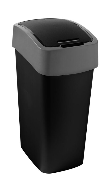 Kôš na odpad Curver PACIFIC FLIP BIN 25L, čierny/sivý Kôš na odpad Curver PACIFIC FLIP BIN 25L, čierny/sivý
